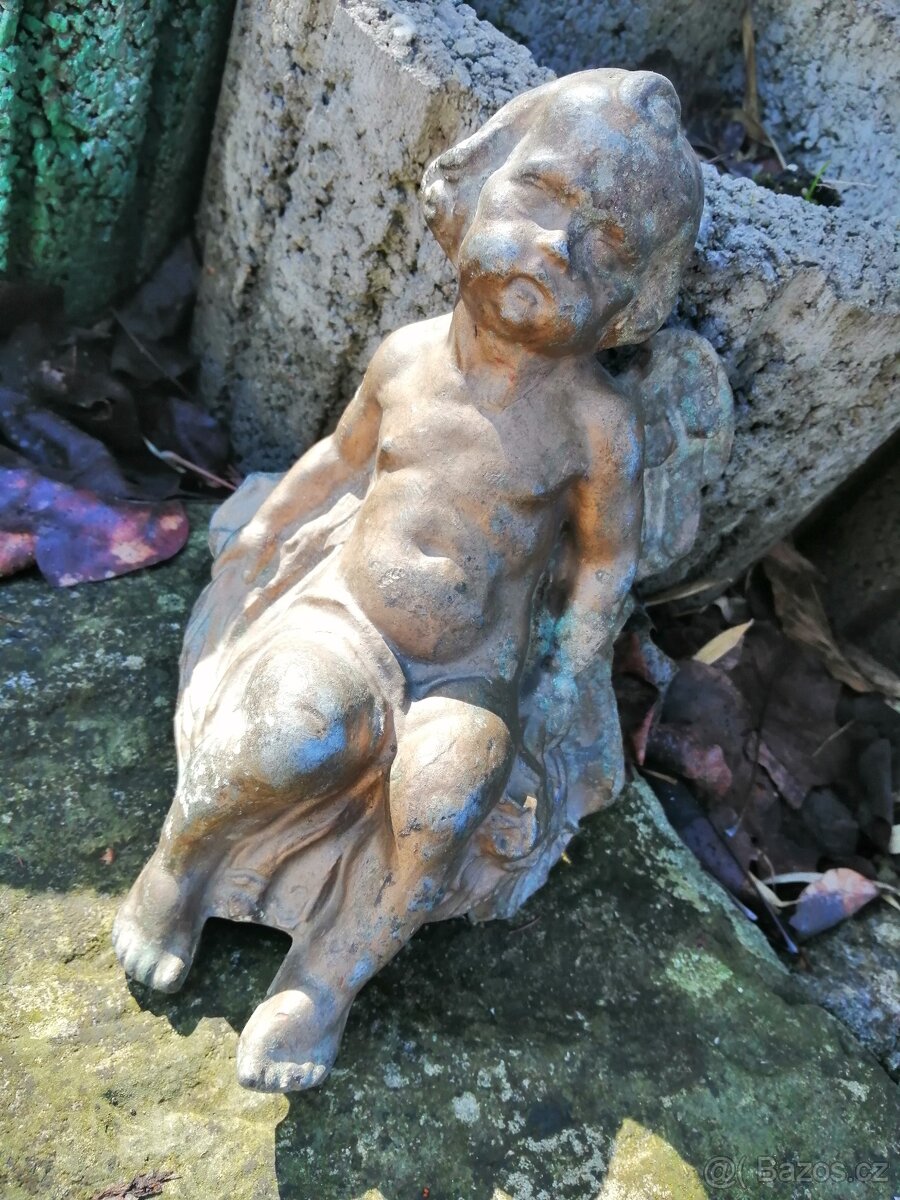 Mosazný andílek s patinou - 7