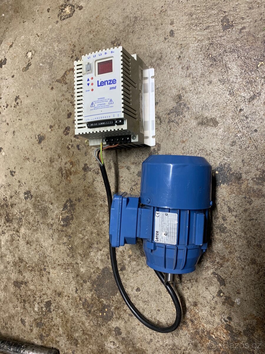 Prodám Lenze frekvenční měnič s motorem Lenze - 7
