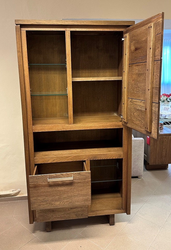 Dubová masivní vitrína/skříň - Master - 7