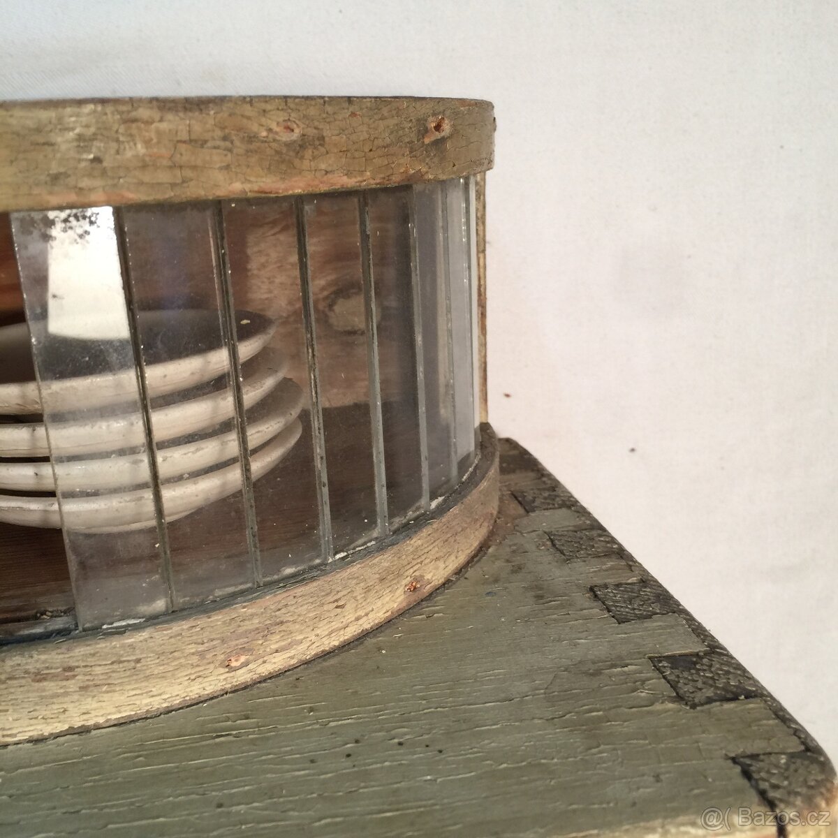 starožitná kredenc pro děti panenky kuchyňka nádobí 1920 - 7