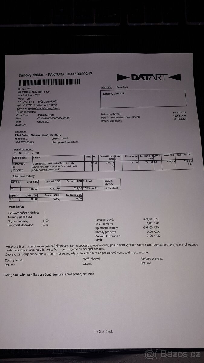 Xiaomi Redmi Buds 6, bílá - 7