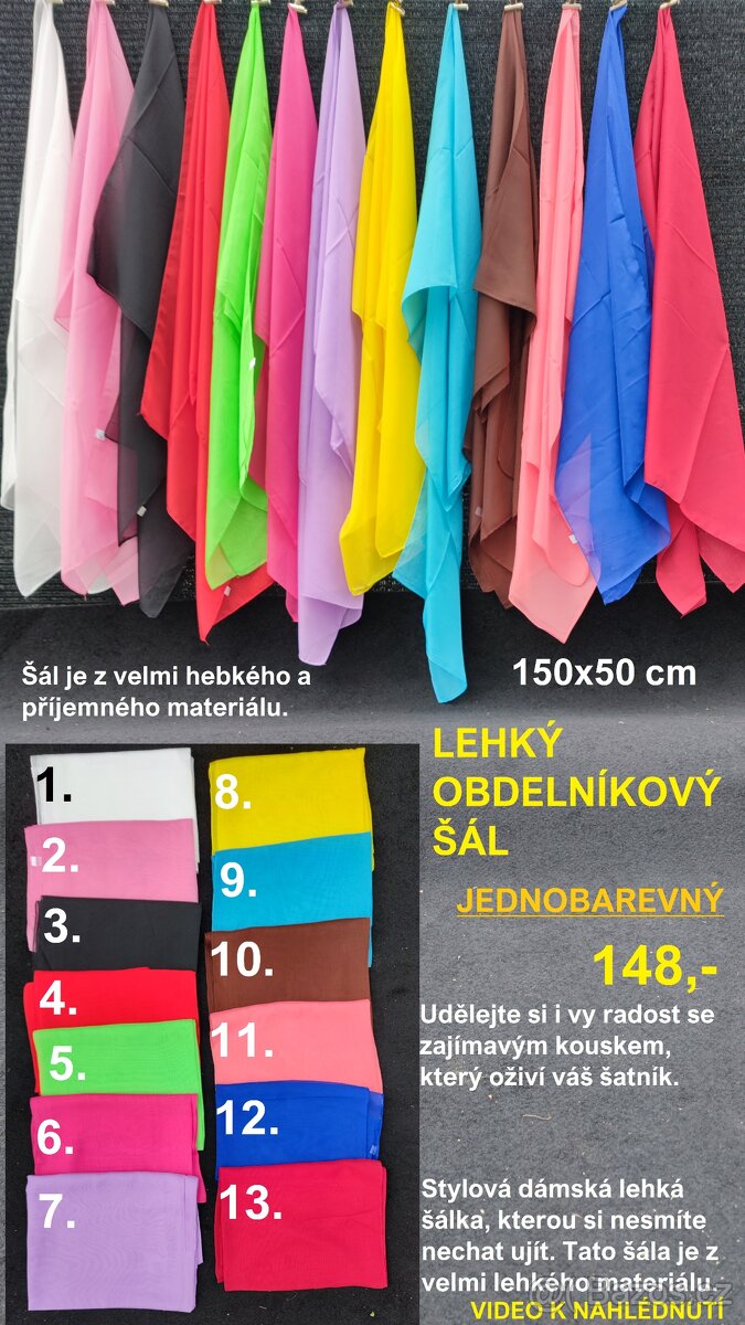 Šátky, šály, šálky, tunely....15% sleva na vše - 7