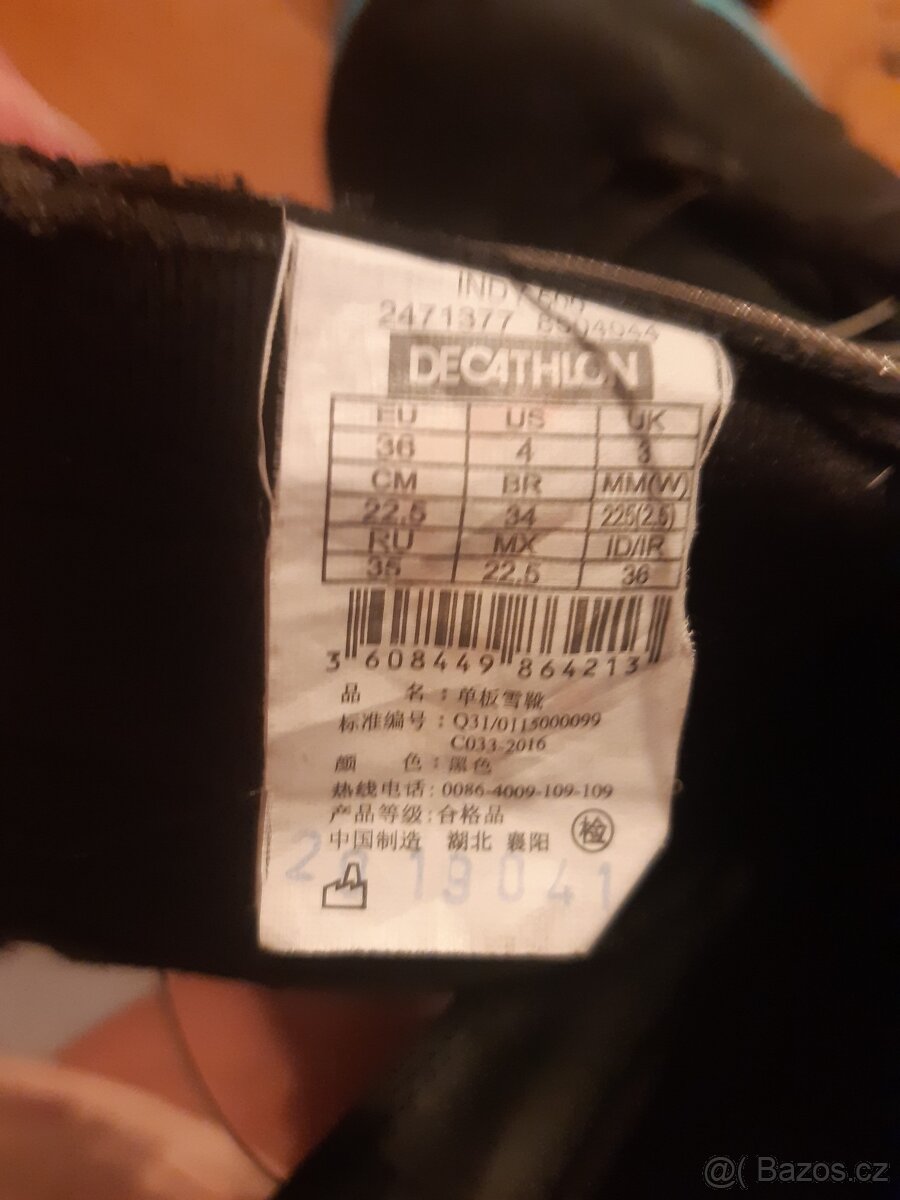 Dětský snowboard + 110cm s vázáním + boty v TOP stavu - 7