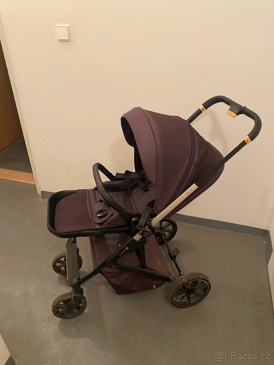 Kočárek Cavoe MOI 2v1 + nebourané vajíčko + výbava - 7