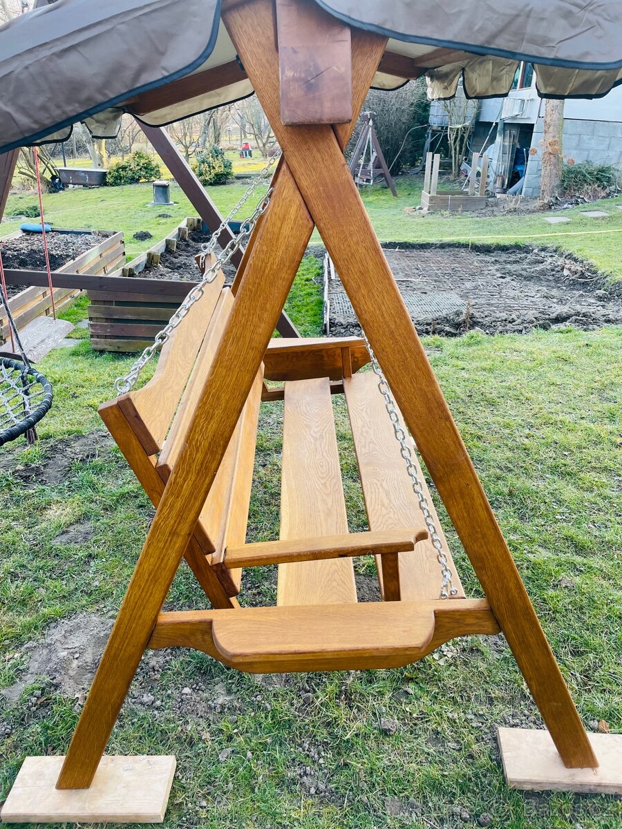 Zahradní dřevěná houpačka - 7