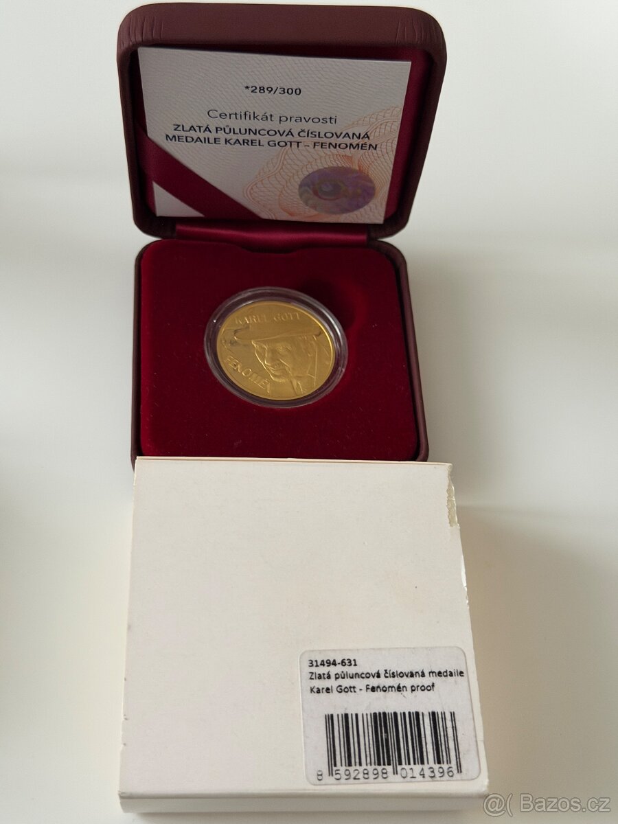 Zlato / sada medaili,mincí Karla Gotta - 7