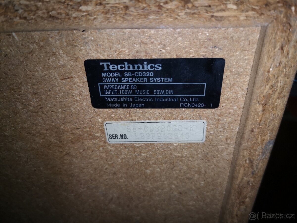 HiFi reprodebny TECHNICS SB-CD 320 - poškozené na ND - 7