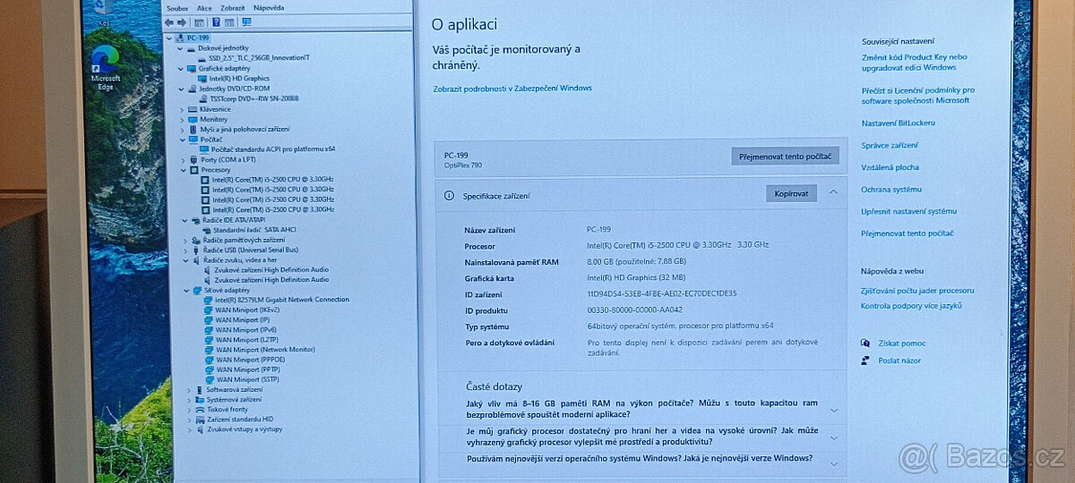 PC#199 Dell Optiplex 790, Core i5/8G/SSD256G/Win10 - 7