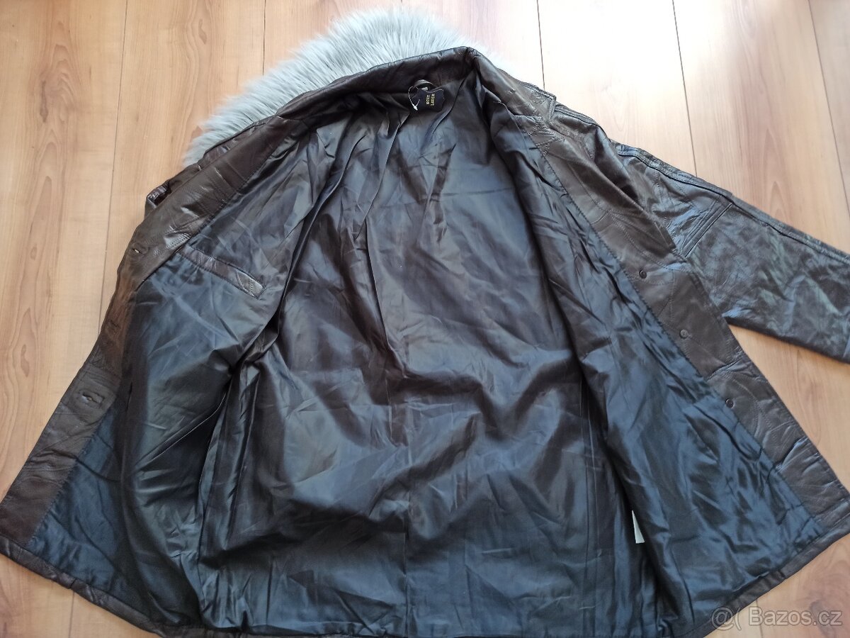 Nový kožený kabát XXL, pravá kůže - 7