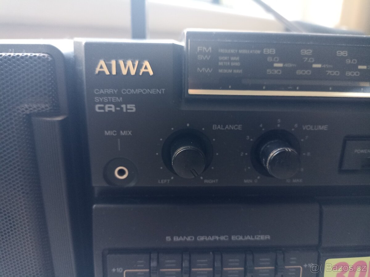 AIWA CA-15Z – přenosný stereo systém / boombox (funkční) - 7