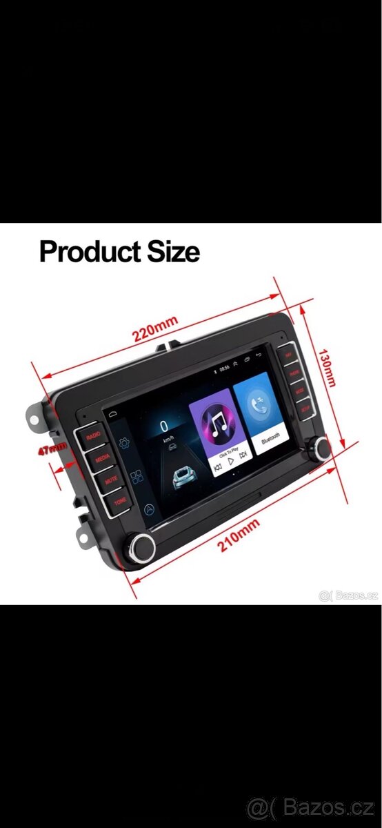 2 din autorádio pro koncernové vozy Carplay - 7