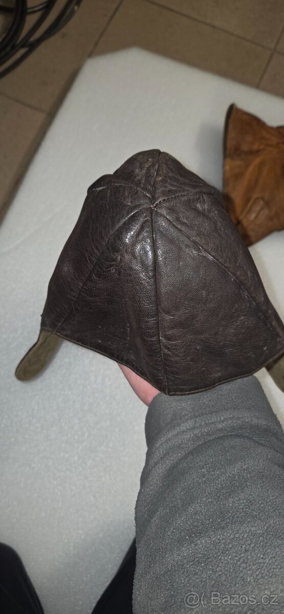 Jawa ČZ Praga atd kožená helma - 7