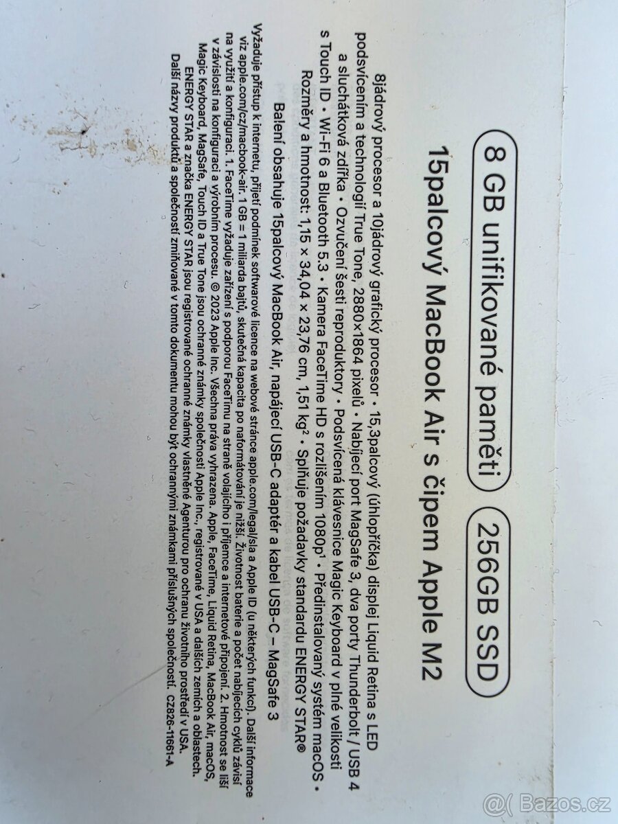 Macbook Air 15'' M2/8GB RAM/256 SSD - 7