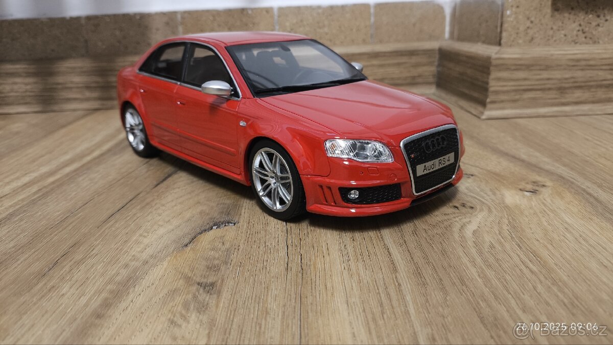 Model Audi RS4 (B7) Misano Red 2005 1:18 Otto Mobile - 7