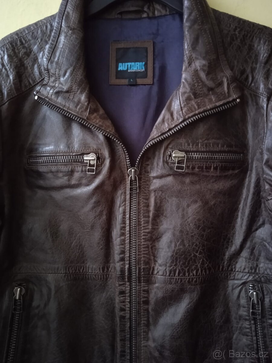 Pánská kožená bunda, velikost L - 7