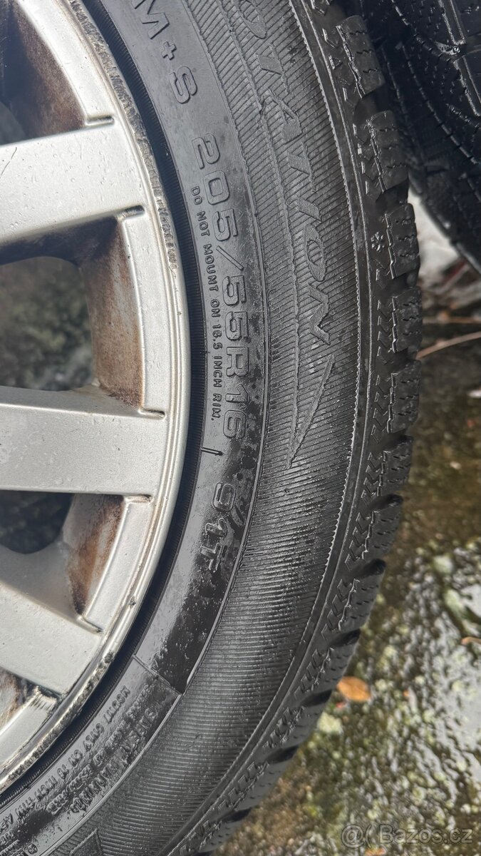 ALU Disky - Škoda - 5x100 - 205/55 R16 - ZIMNÍ - 7