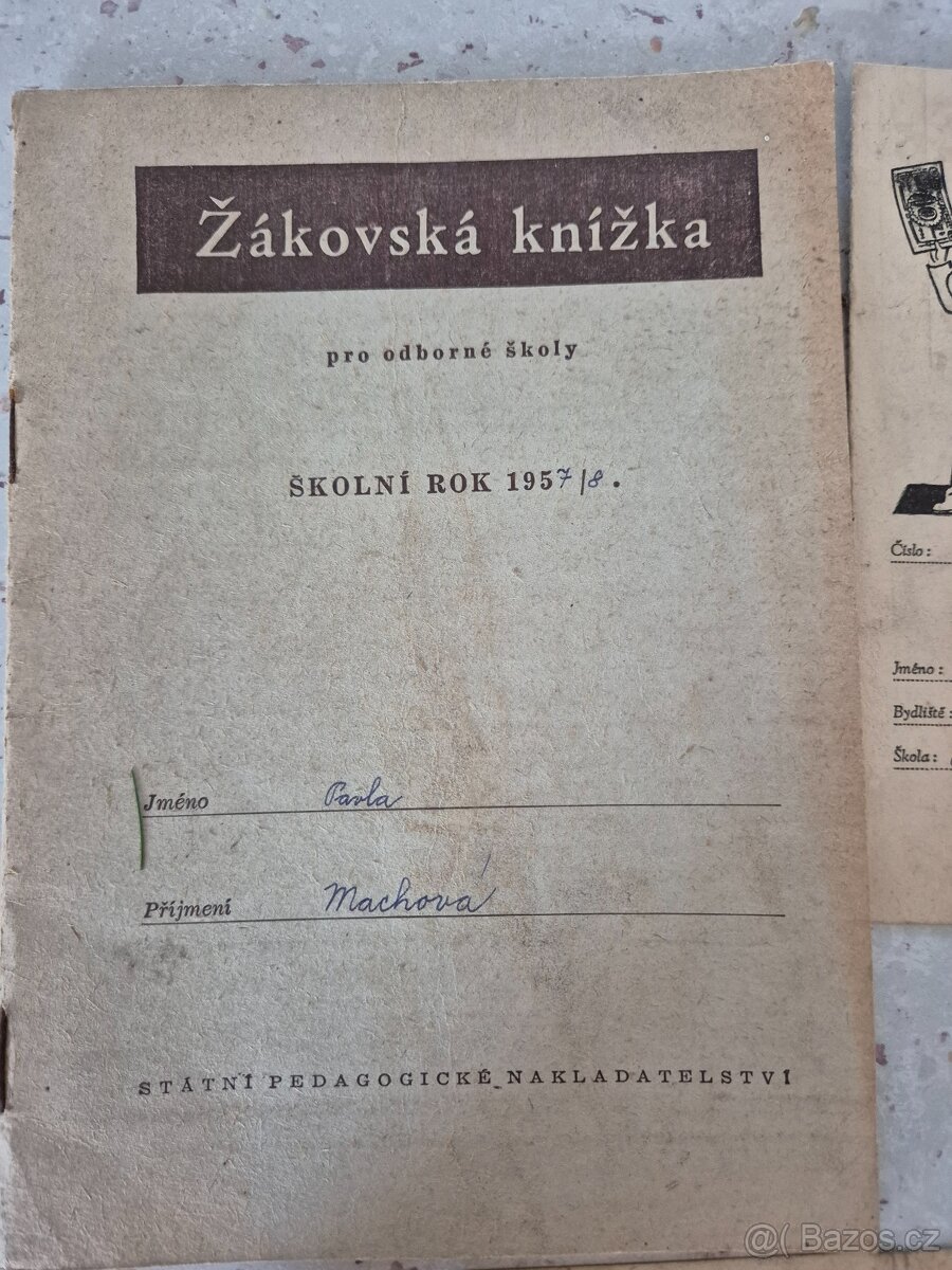 Arbeitsbuch, žákovská knížka, úsporný list,pohled - 7