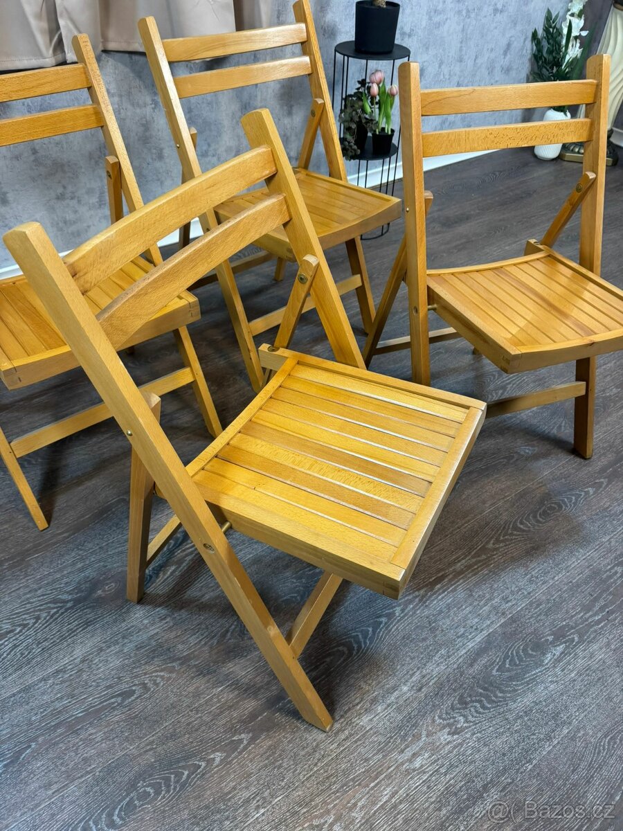 Skládací dřevěné židle (140017) - 7
