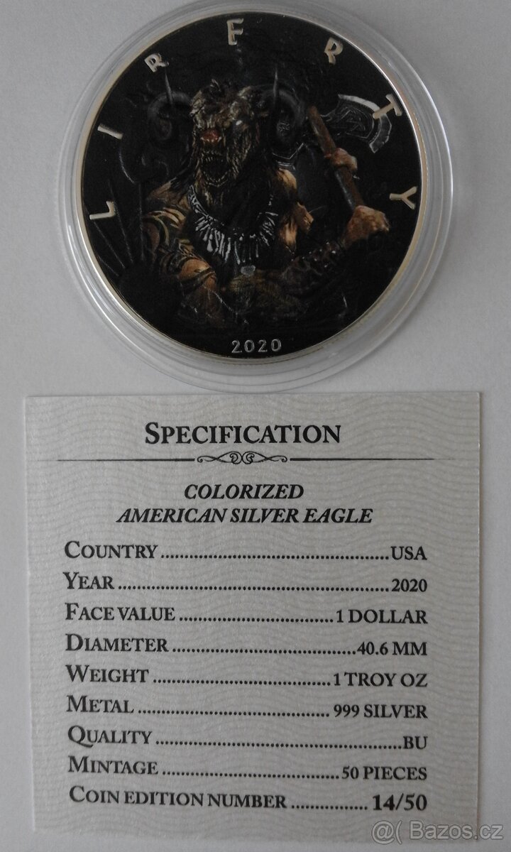 Stříbrné mince American Eagle 1 oz dva druhy - 7