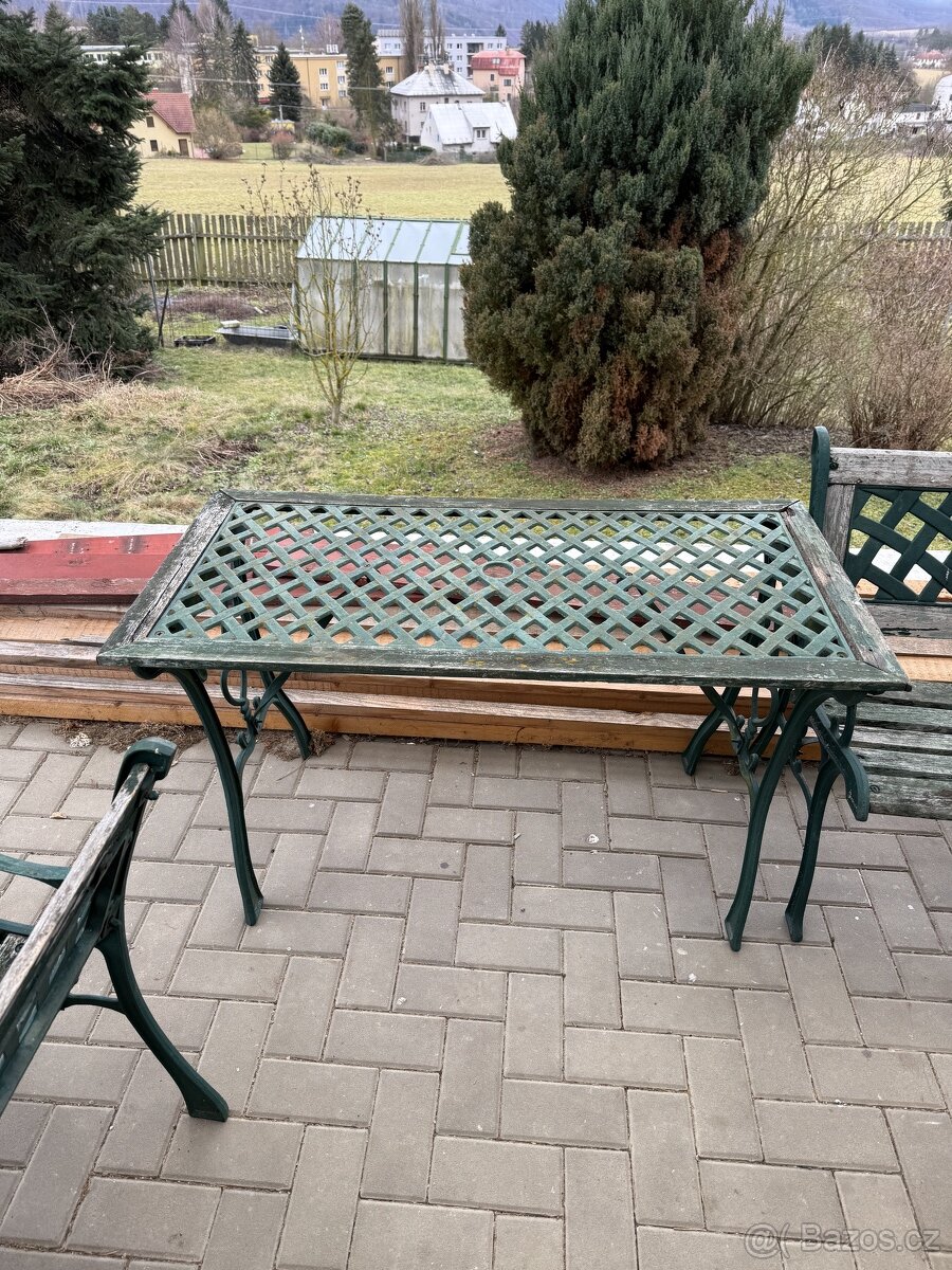 Zahradni sezeni stolek lavičky - 7