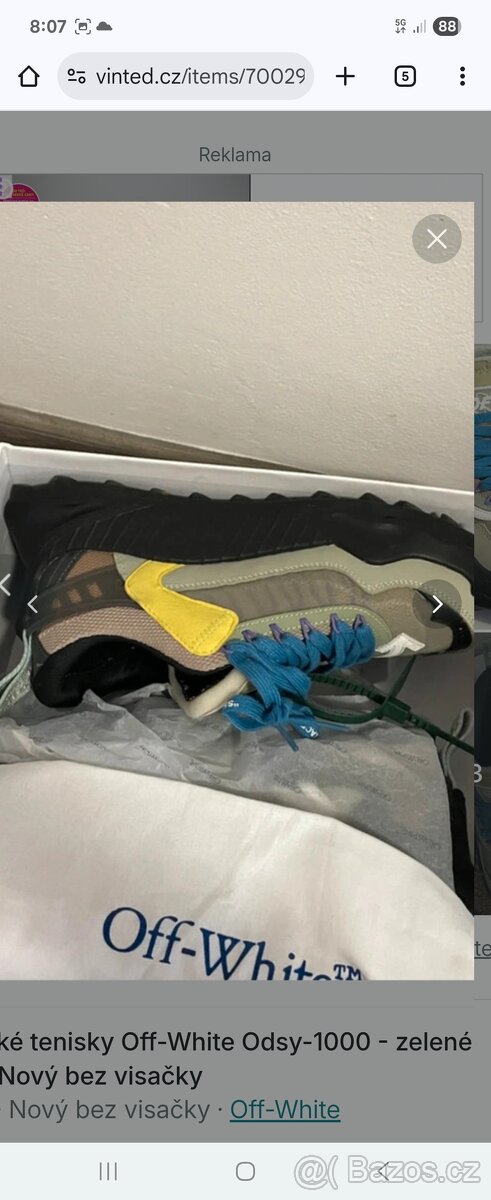 Nízké tenisky Off-White Odsy-1000 - zelené 44·Nový bez visač - 7