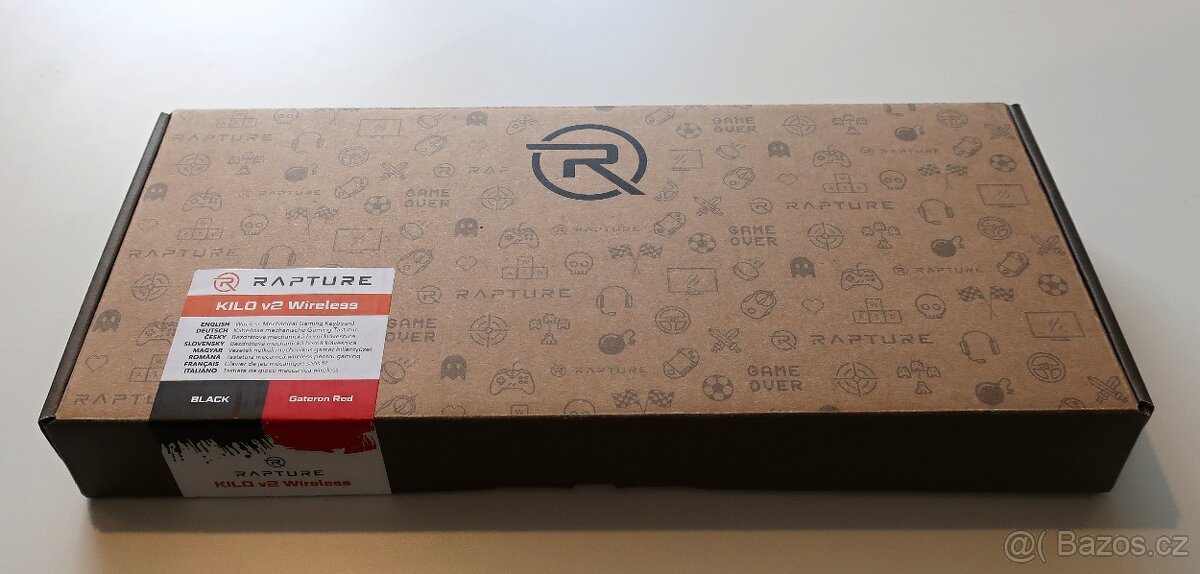 Rapture KILO V2 Wireless, Gateron G Pro 3.0 Red, černá – CZ - 7