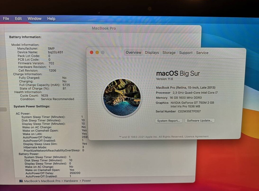 Apple MacBook Pro Retina 15" Late 2013 GT750 - 7