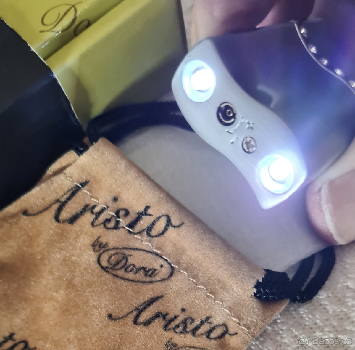 Luxusní zapalovač Aristo Diamond turbo plamen a svítící diod - 7