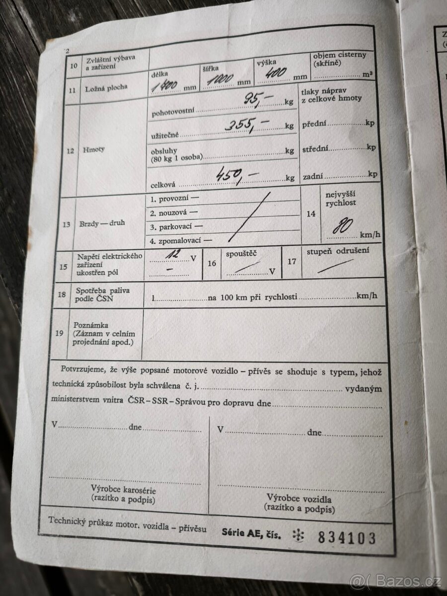 Přívěsný vozík 355 kg - 7