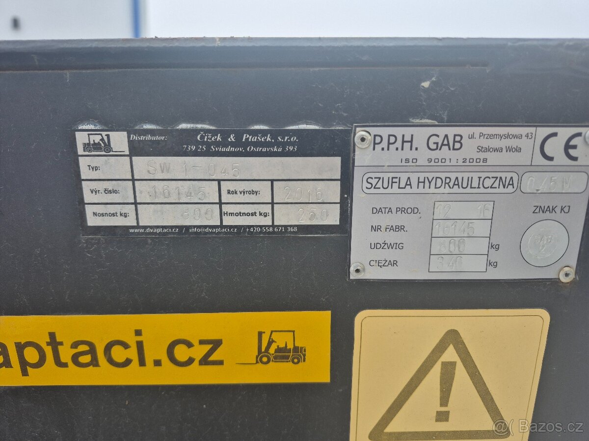 Lžíce na VZV – hydraulická výklopná - 7