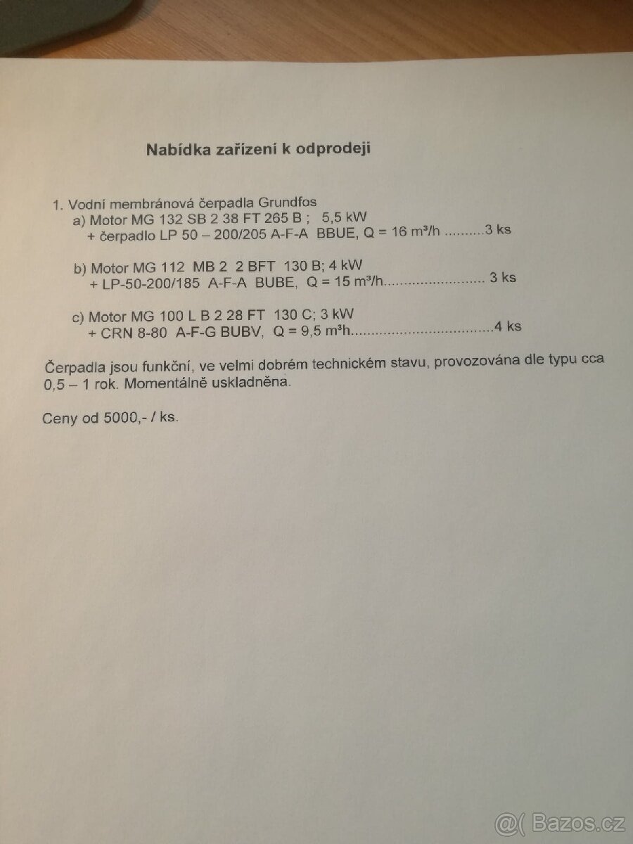 Čerpadla membránové, výkonné Grundfos - 7