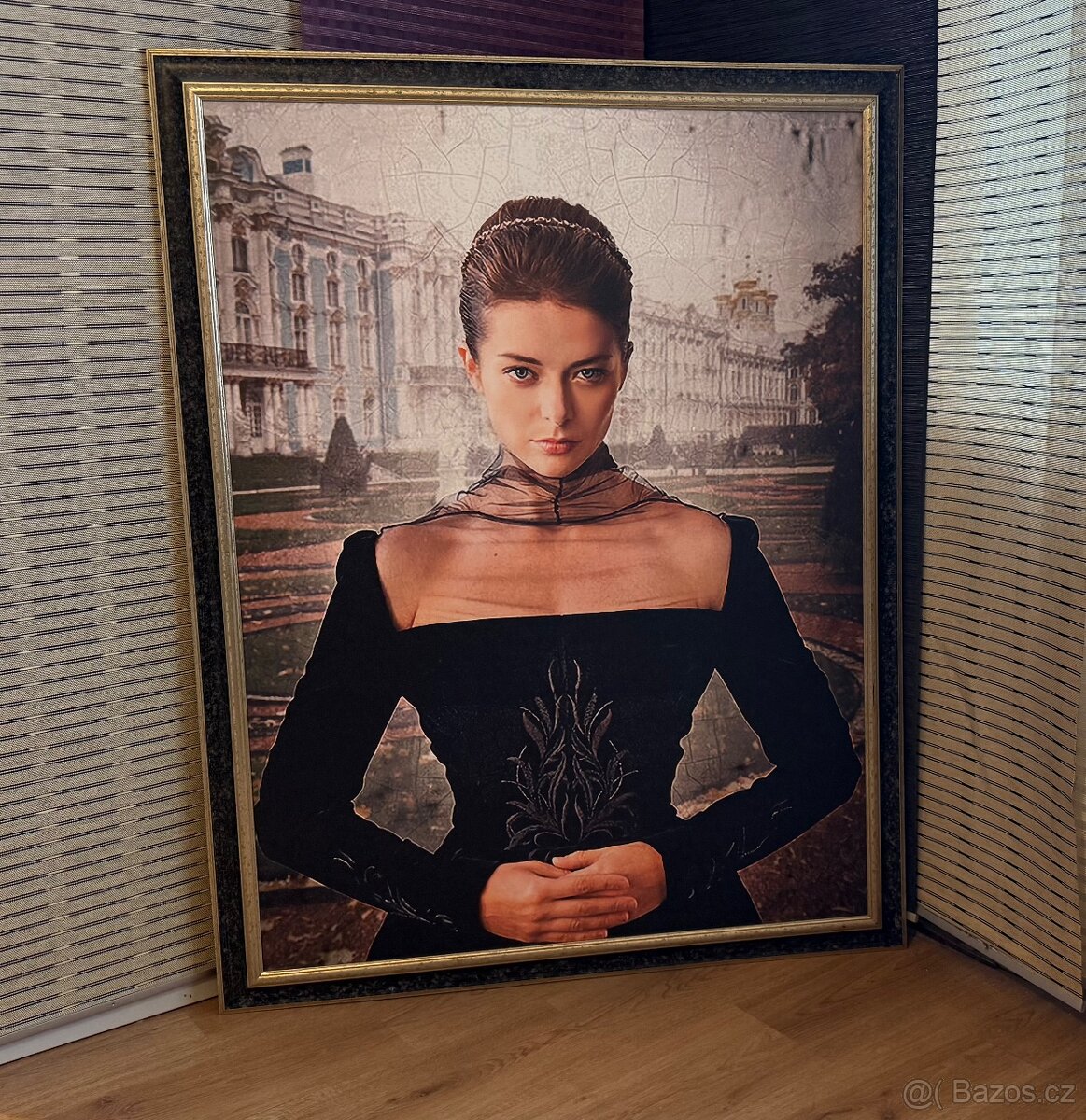 Velký dekorativní obraz – portrét ženy, rámováno (132×102 cm - 7