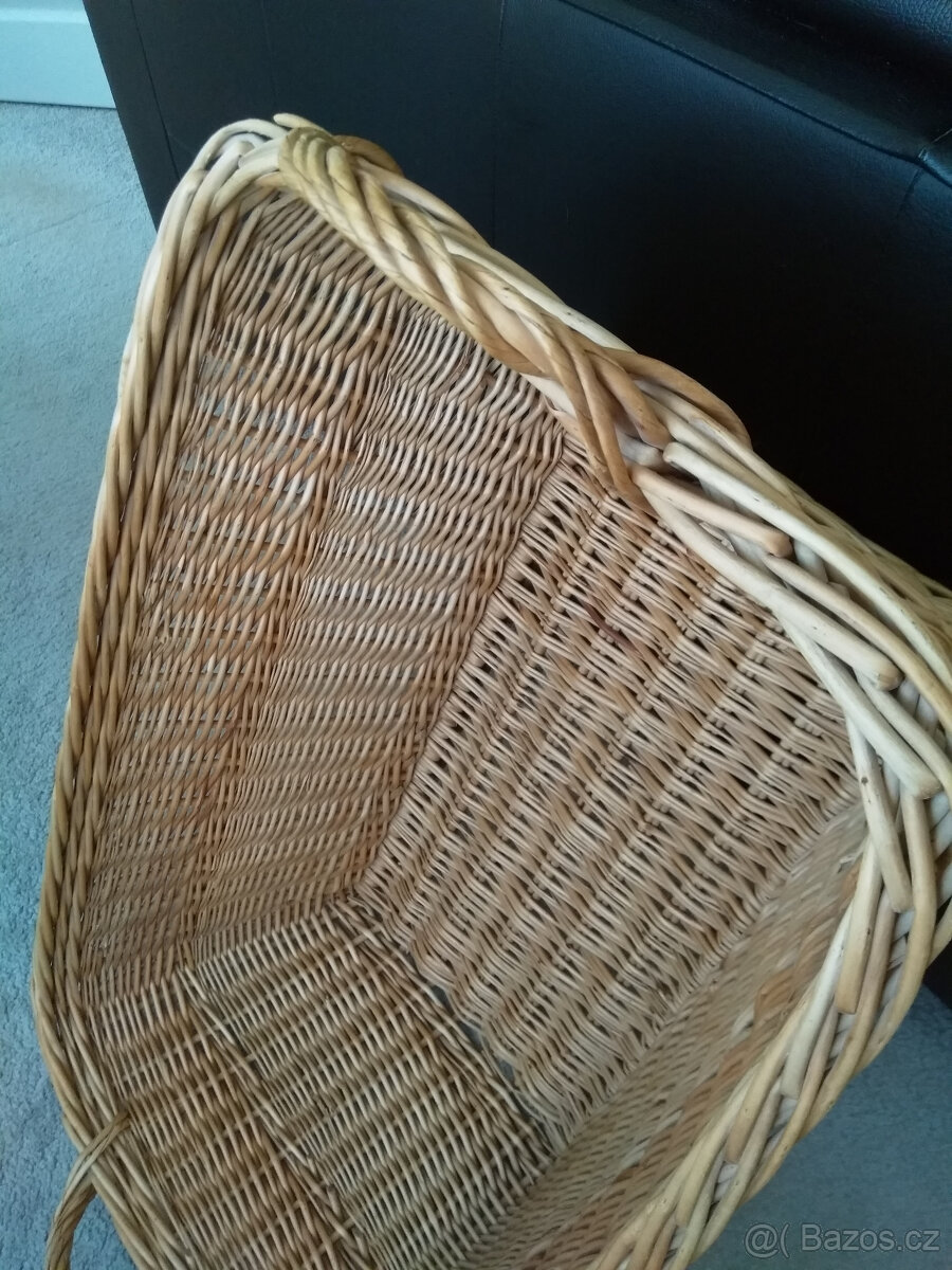 koš na prádlo, starodávný, v pořádku, opečovávaný - 7