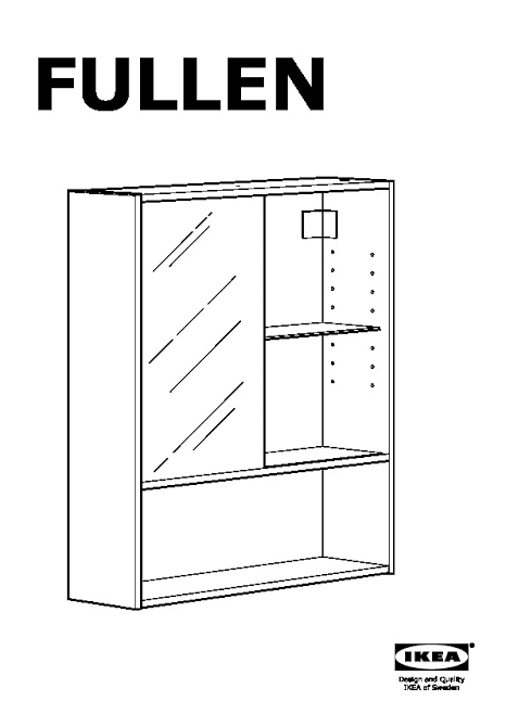IKEA FULLEN – kúpeľňová skrinka so zrkadlom - 7