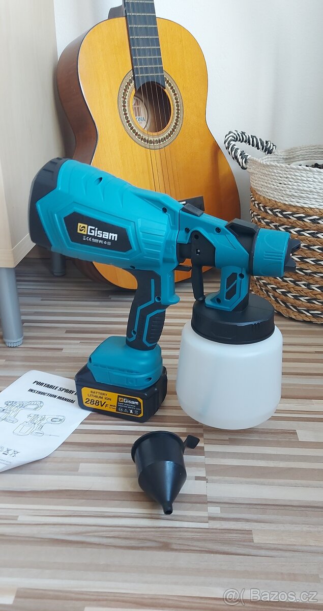 Stříkací Aku pistole Gisam, pro baterie Makita 18V, nová. - 7