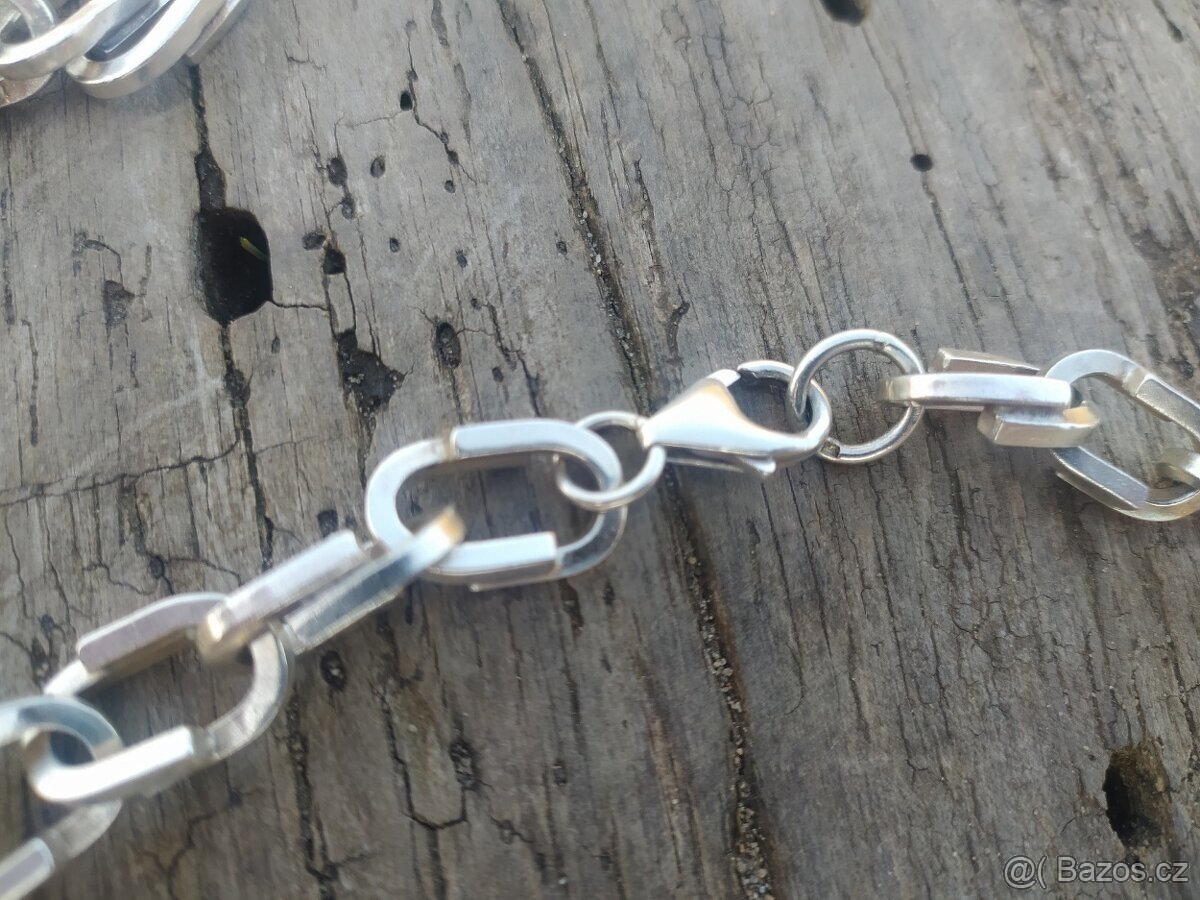 Stříbrný řetízek a náramek - ruční práce - PC 15 000CZ - 7