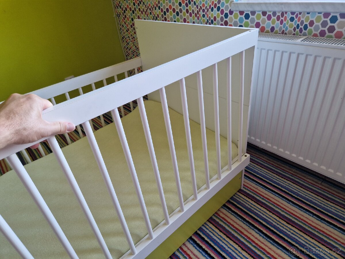 Rostoucí dětská postýlka 70x140cm s úložným prostorem - 7