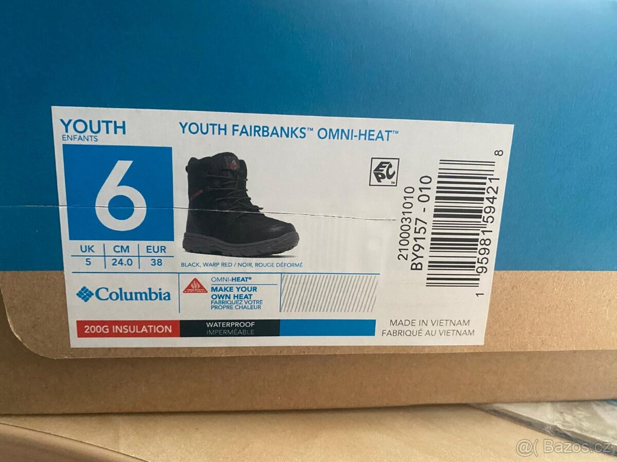 Chlapecké boty Columbia Youth Fairbanks Omni-Heat - 7