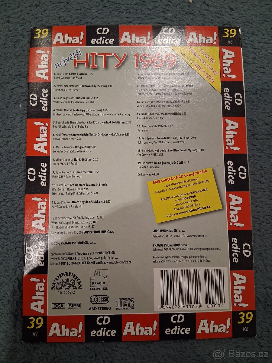 CD originál - Hity 1966 - 1989 /14 ks - cena sada/. - 7