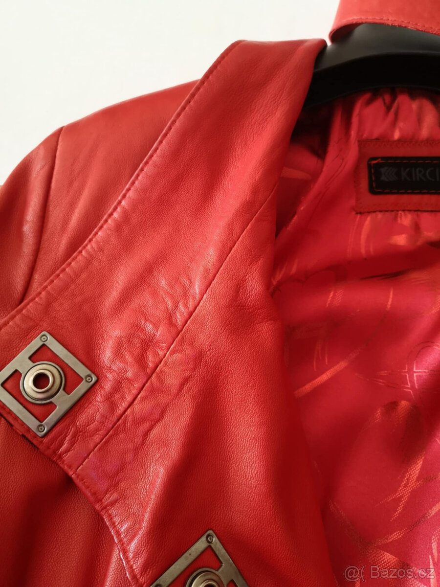 Kožený podzimní kabát - 7