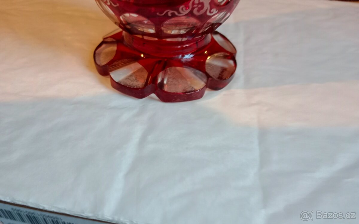 Hodně stará bohatě broušená sklenice - 7