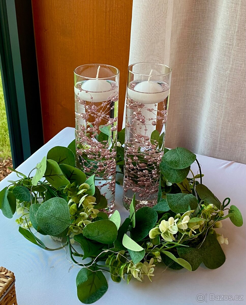 Výzdoba svatby - růžová, pro 50 lidí - 7