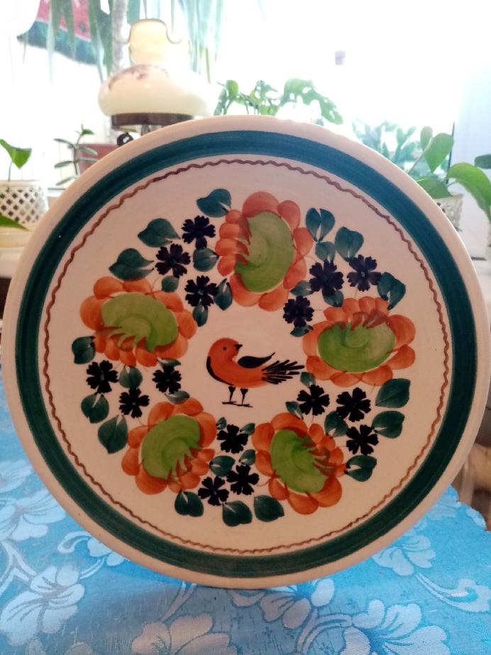 RETRO DEKORACE - porcelán, ruční malba na dřevo - 7