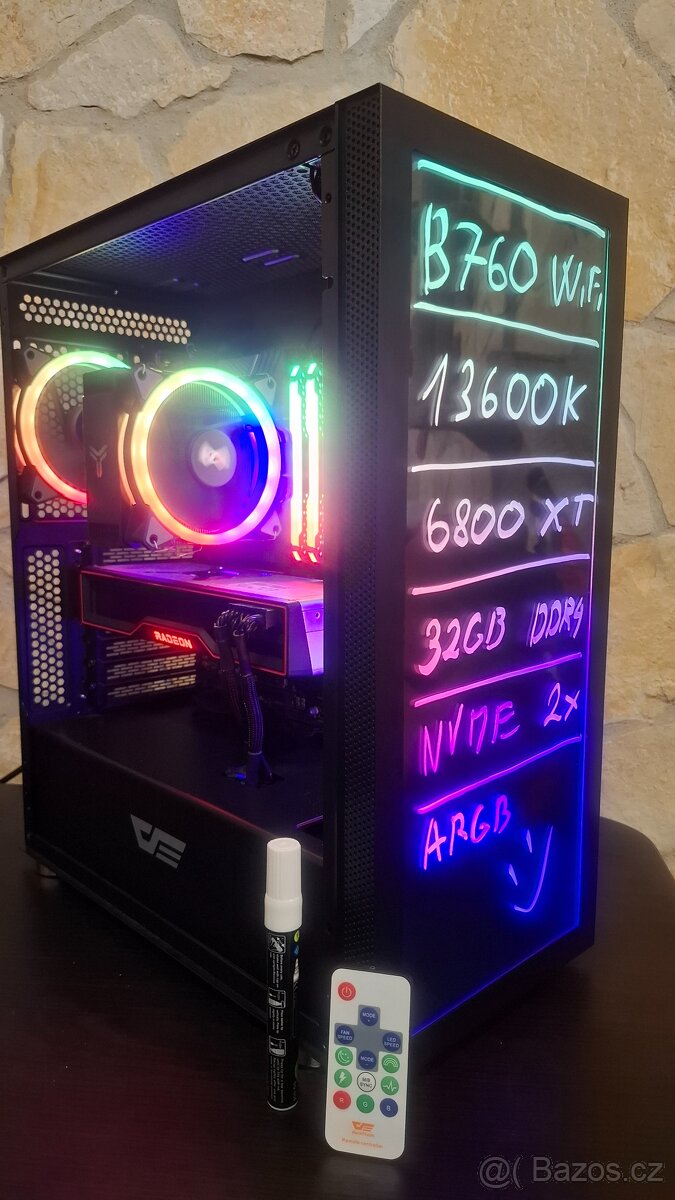 Herní 13600K / 6800 XT 16GB / 32GB DDR4 / Wifi / NVME - 7