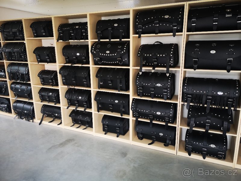 Kožený kufr - válec na chopper 60cm typ 06A - 7