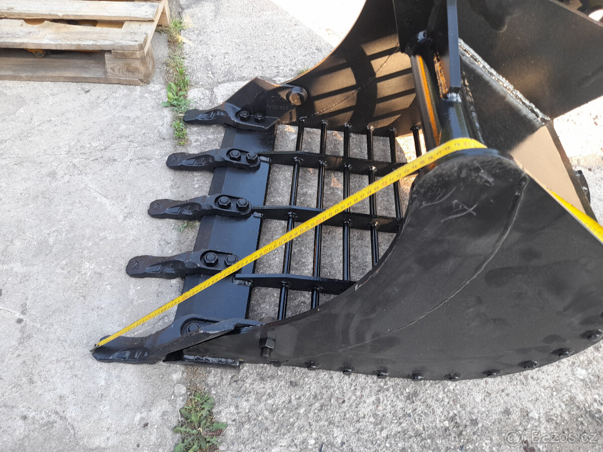 Roštová lopata- třídící lžíci upínaní lenhoff MS 03 š.80cm - 7