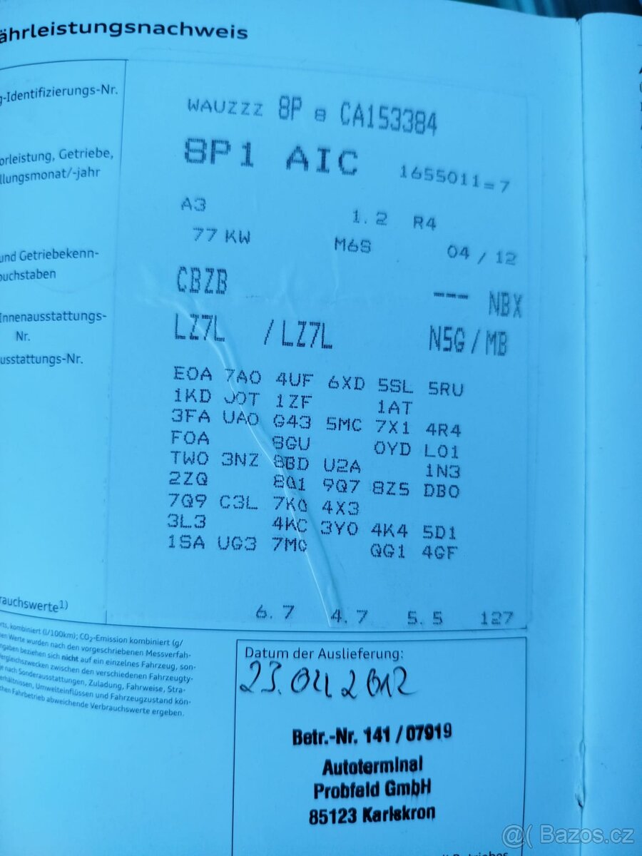 AUDI A 3...1.2 TFSI..77kW...r.v.2012 - 7