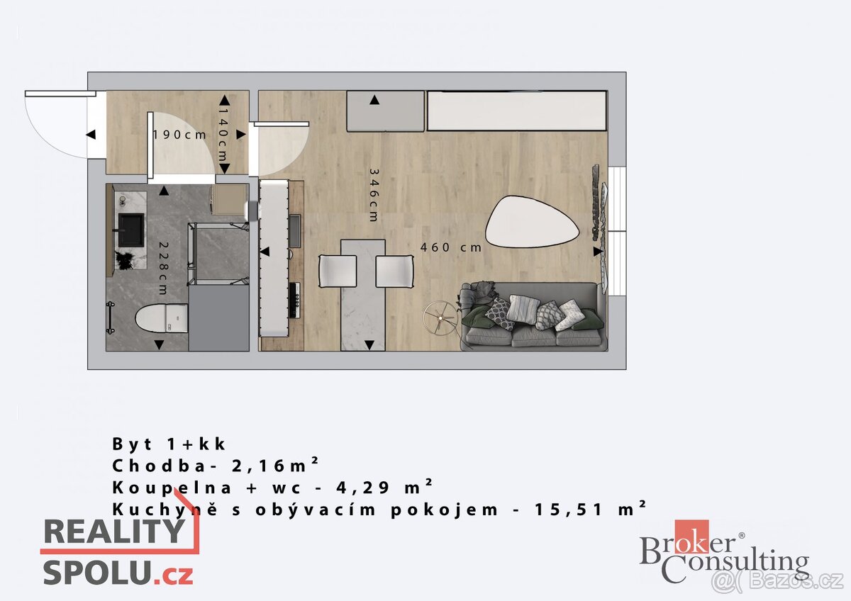 Prodej, byty/1+kk, 21 m2, Sokolovská, 32300 Plzeň, Plzeň-měs - 7