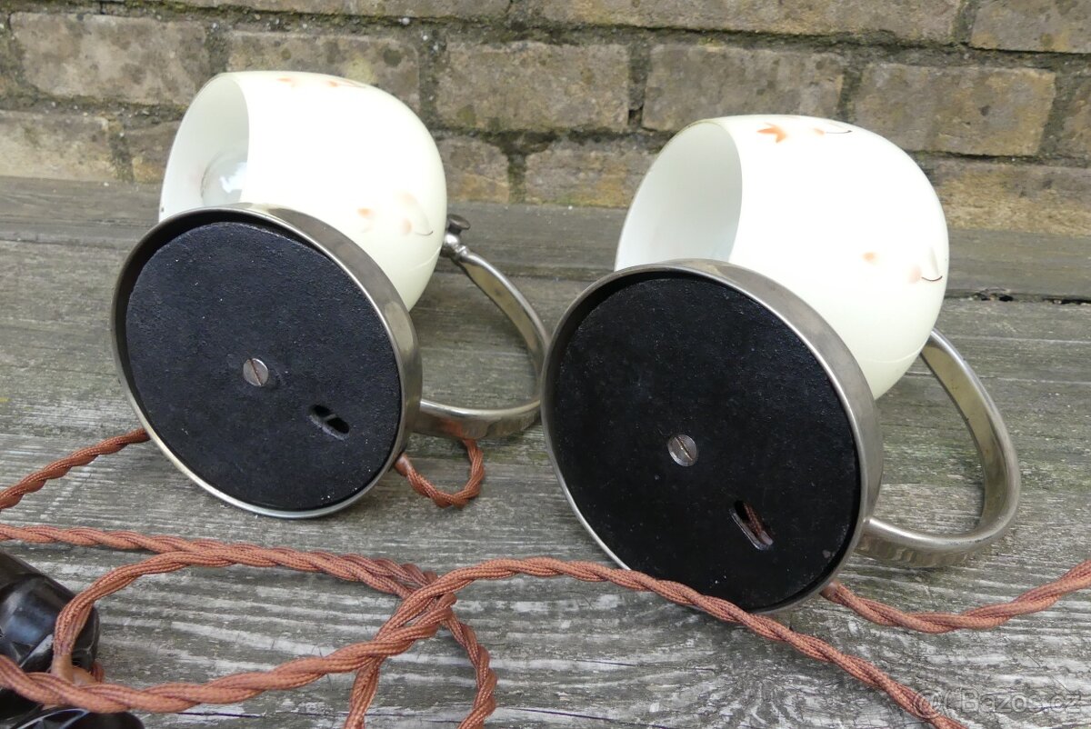 Starožitné párové Art Deco lampičky, lampy, lampičky - 7