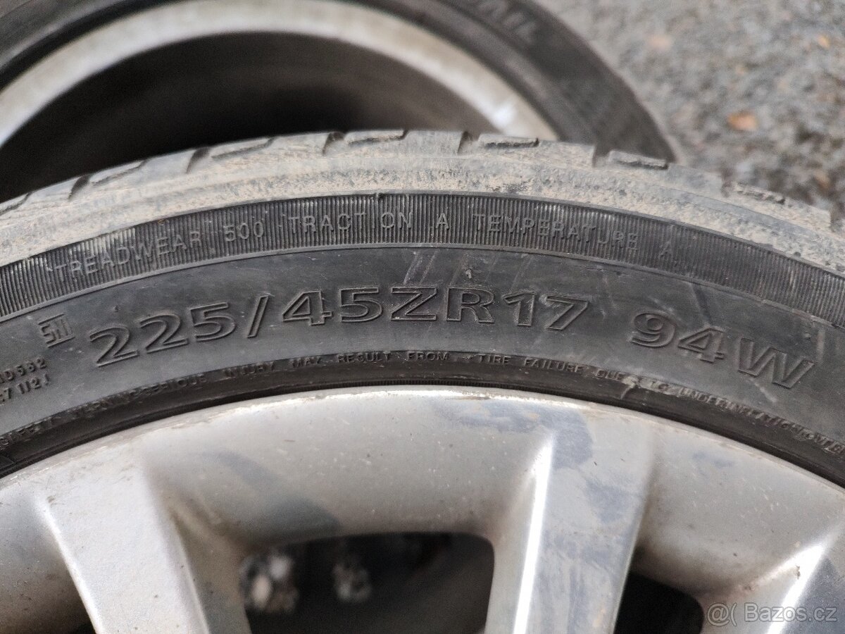 17" disky 5x108 + letní pneu - 7